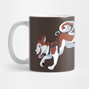 Brown Husky Running Mug